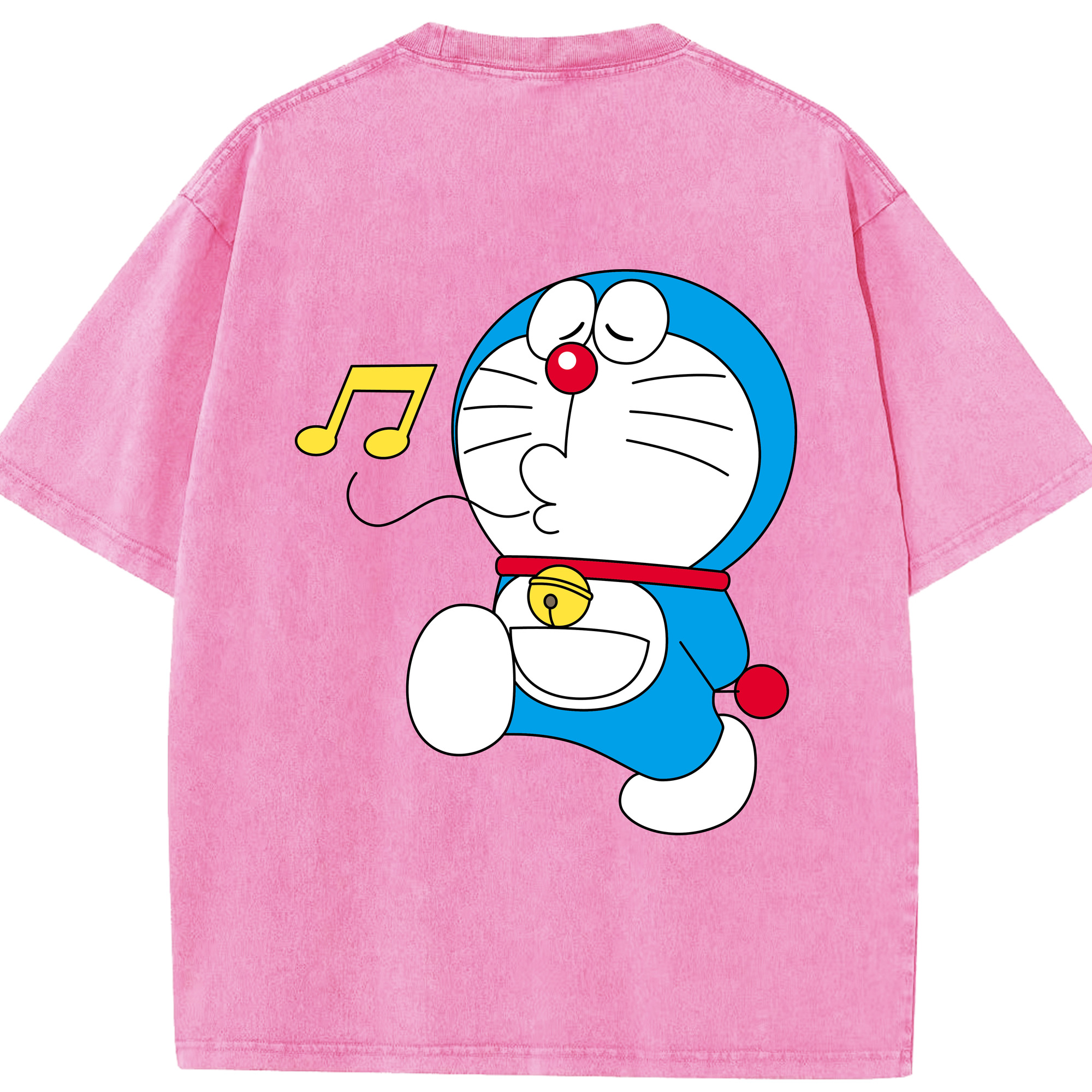 （画像用） ドラえもん Doraemon 綿100% ヴィンテージ風 半袖Tシャツ（背面プリント）
